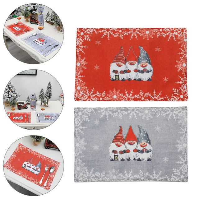christmas silverware holder Weihnachten Urlaub Tischsets Frohe Weihnachten Tisch 5