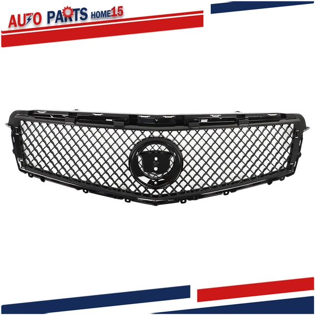 Gloss Black Front Upper Grille Trim For Cadillac ATS 2013-2014 – JX Direct Replacement – 2PCS