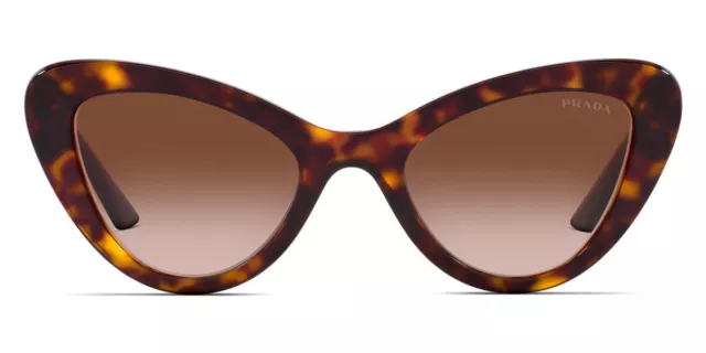 Prada PR 13YS Sunglasses Havana Brown Gradient Cat Eye 52mm New 100% Authentic