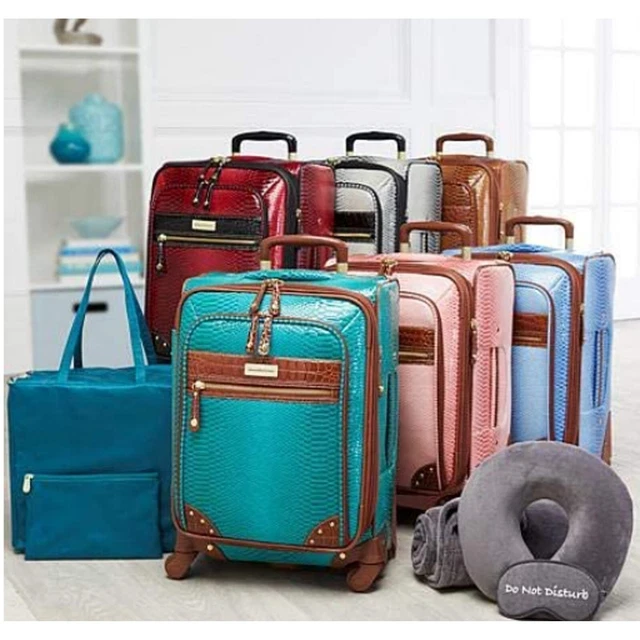 Samantha Brown Ombré Croco Embossed 22' 6-piece Luggage Set