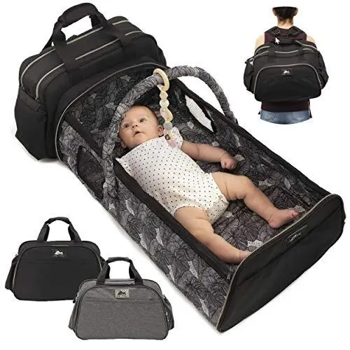 Travel Bassinet Diaper Bag With Changing Station Backpack Baby Bag