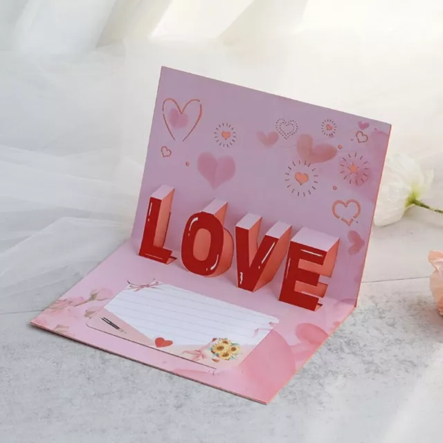 Popup Greeting Card Paper Crafts with Envelope for Wedding Invitation Greeting 3