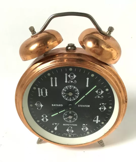 Reveil Marque Bayard Stentor Repetition Made In France Vintage Clock Collection