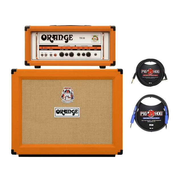 Orange Amps TH30H 30W Tube Amp Head with PPC212OB 120W Open Back Cabinet Bundle