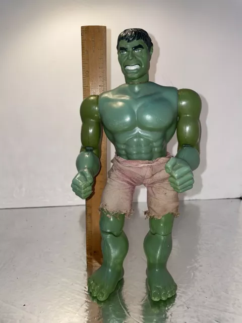 Rare Vintage 1978 Marvel Comics Incredible Hulk Large Green 12” Jointed Figure 2