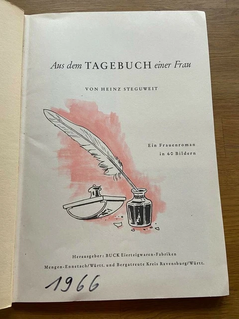 &amp;AUS DEM TAGEBUCH einer Frau&amp;quot; Sammelbilderalbum BUCK Gaggli Teigwaren ...