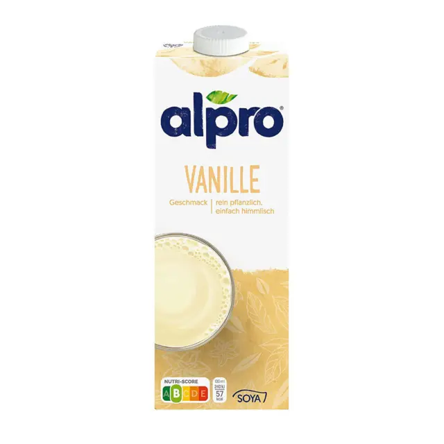 Bevanda di soia vaniglia Alpro bevanda di soia gusto di vaniglia 1 litro vegano e senza lattosio