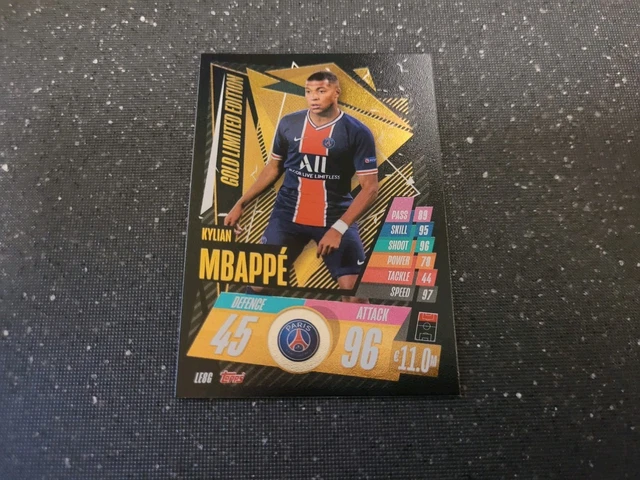 MATCH ATTAX 2020/21 Le8G Kylian Mbappe (Psg) Gold Limited