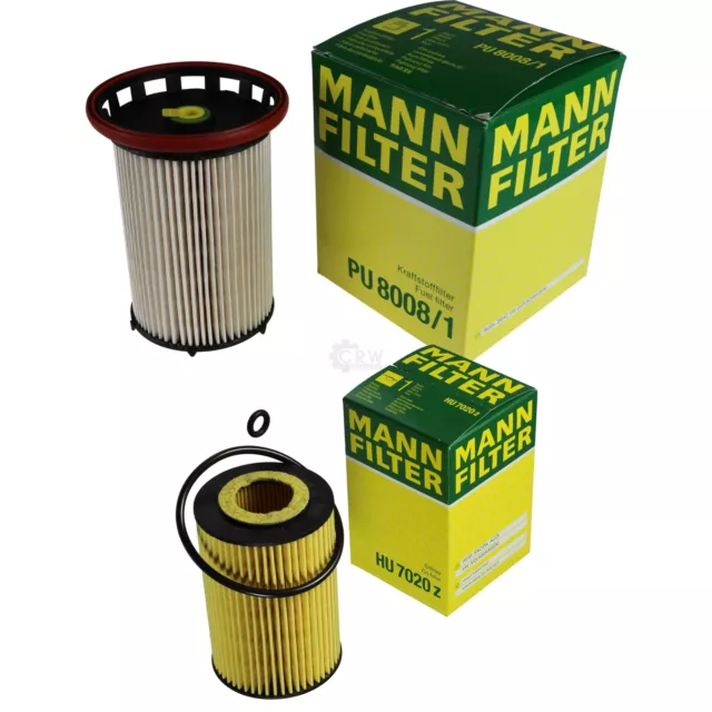 MANN-FILTER Jeu de Filtres à Huile pour Carburant Seat Alhambra 2.0 Tdi Kit VW