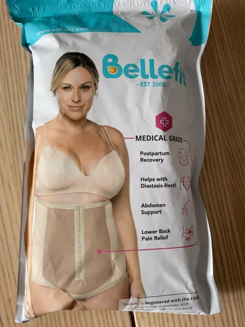 BelleFit Cream Postpartum Girdle Tummy Control With zipper Closure