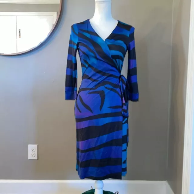 Diane Von Furstenberg New Julian Two Silk Wrap Dress