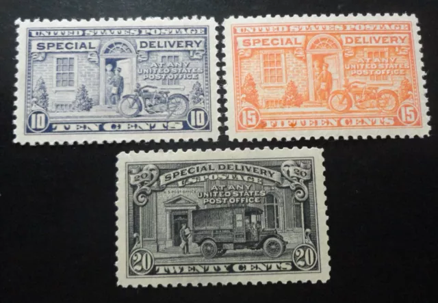 Scott #E12-E13, E14 Xf-Superb  Mint Nh 1922-1925 Special Delivery Gem Stamps