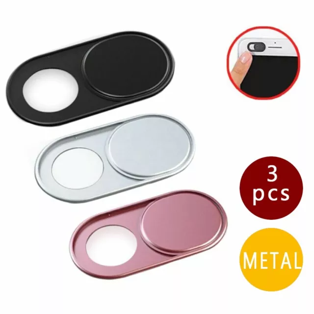 Webcam Protector for Desktop Laptop Phone 3 Pack Metal Ultra Thin Privacy Cover