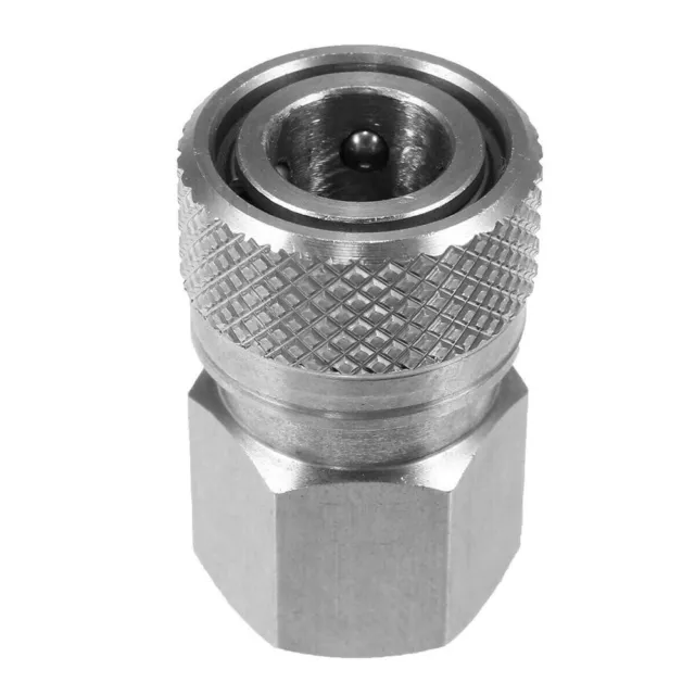 Paintball PCP Stainless Steel Female Quick Disconnect Adapter 1/8 Connector NEW