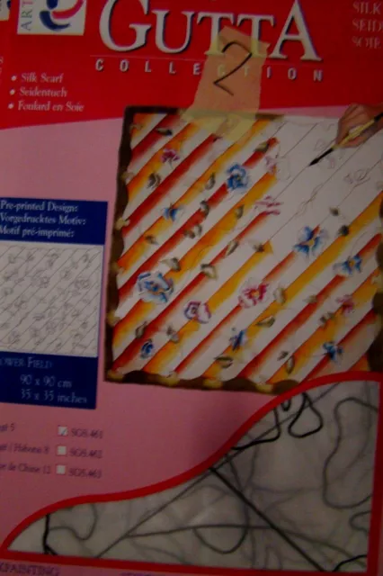 N.o 2A Gutta 100% Seide Arty`sCollection paño 90x90 bufanda imagen Flower Field Pg.12
