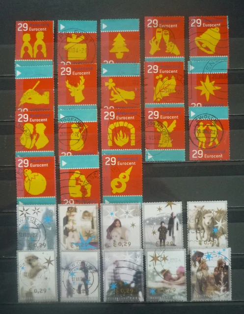 Niederlande - Lot Briefmarken - Dezembermarken 2003-2004 gestempelt # 74