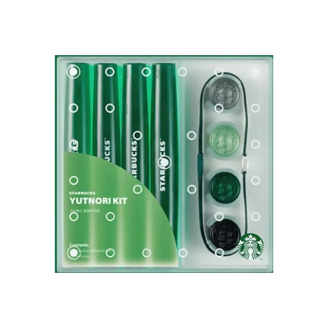 STARBUCKS KOREA 2024 Lunar New Year Yutnori Yunnori Kit Green 55.00