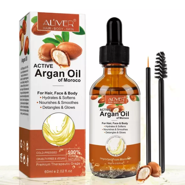 Active Argan Oil For Hair, Face And Body Hydrate And Soften Detangles And Glow