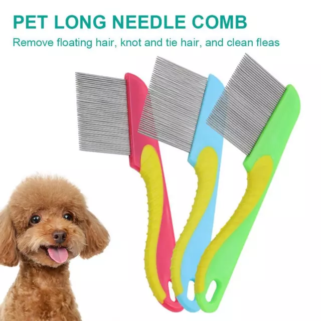 Pets Hair Comb Cleaning Hair Brush Shedding Tools Density Teeth Remove Flea U9Y9