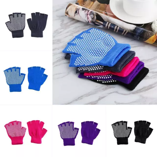 Women Sticky Cycling No-slip Gloves Sport Gym Half Finger