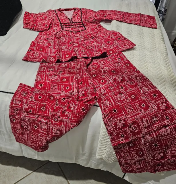 Authentic Vintage 1970 Pants Set Girls Home Made