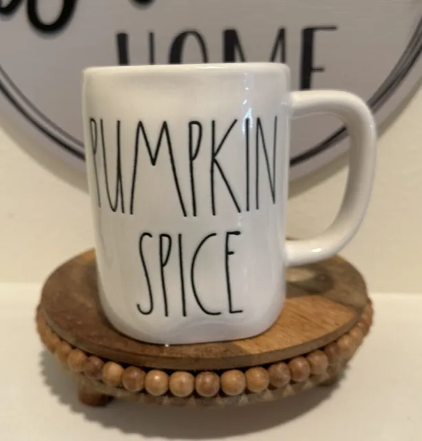 Rae Dunn Pumpkin Spice Mug by Magenta | Double Sided, Heart, Orange, Dimples NEW
