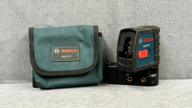 Bosch GLL2-40 Self-Level Cross Line Laser Level, Up To 30 Feet w/Case, Free S/H