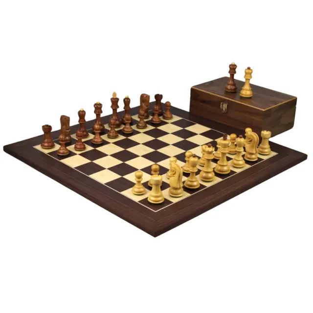 Macassar Échecs Set 50.8cm Avec Pondérées Sheesham Zagreb Staunton Pièces 3