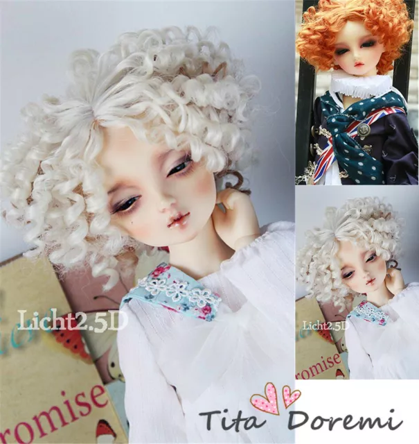 BJD Doll Wig 8.5-9.5" Pullip SD MSD MDD 1/4 7-8" YOSD BB 1/6 6-7" Short Hair