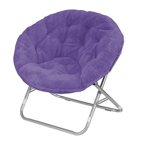 Faux Fur Saucer Chair, Purple
