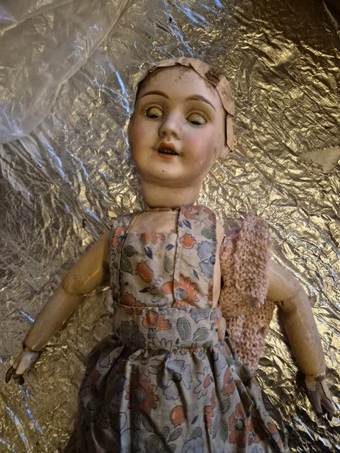 ANCIENNE POUPÉE tête biscuit 51 cm parfait état. EUR 129,00 - FR