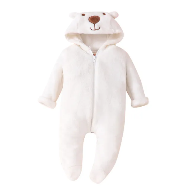 Newborn Baby Boy Girl Kids Bear Hooded Romper Jumpsuit Outfit Clothes Outfits UK