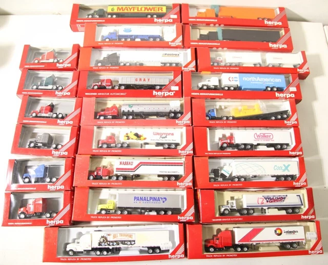 Camion MAN E2000 Avec Remorque Plateau 16 Essieux – Herpa LE1912 échelle 1/87