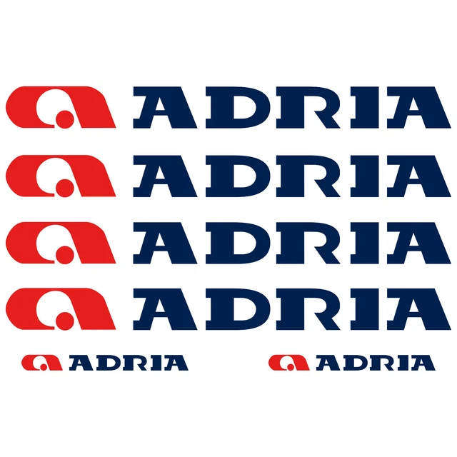 ADRIA XL AUTOCOLLANT sticker camping car caravane caravan 6 Pièces EUR