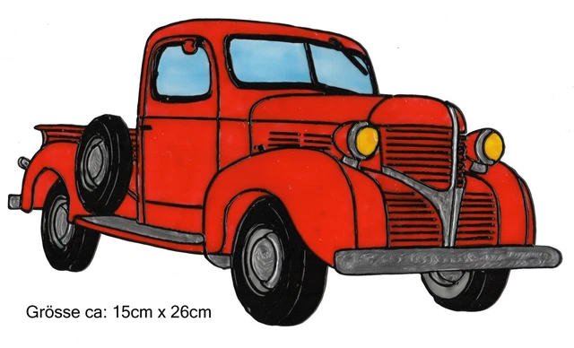 Window Color Bild Fensterbild Aufkleber  " Auto Truck     " 121