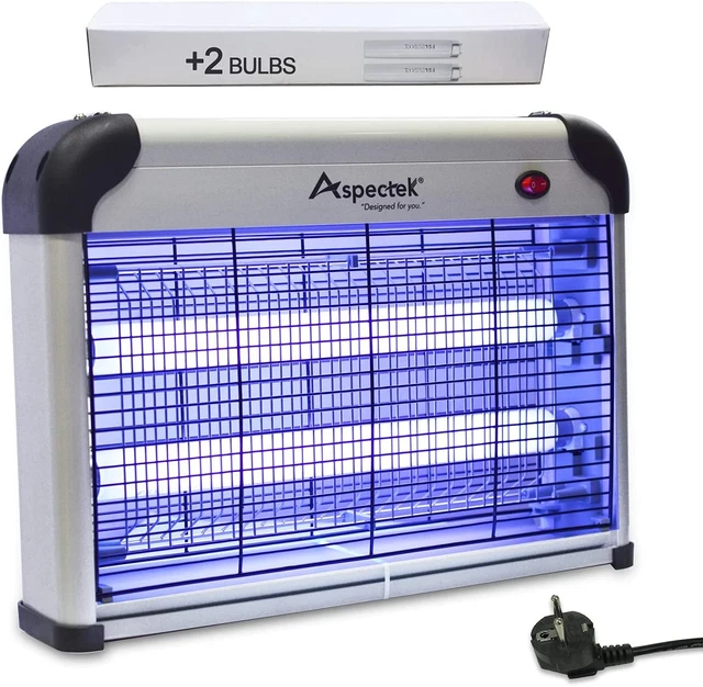 Lampada Antizanzare 20 Watt Con Luce UV E Cassetto Raccogli, Zanzariera