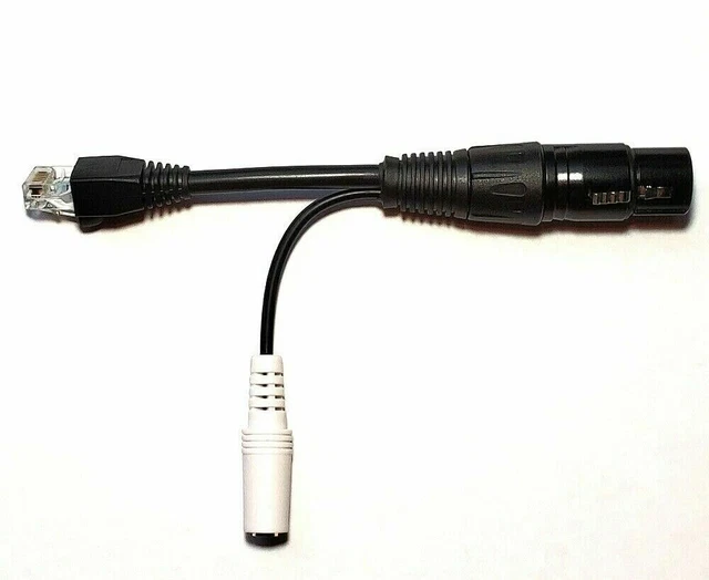 3PIN XLR CONDENSER MIC to 8Pin RJ45 Modular TRX Adapter HS04C