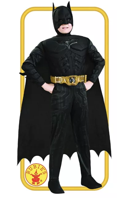 NEW Boys Batman Dark Knight Muscle Chest Deluxe Halloween Size Medium Ages 5-7