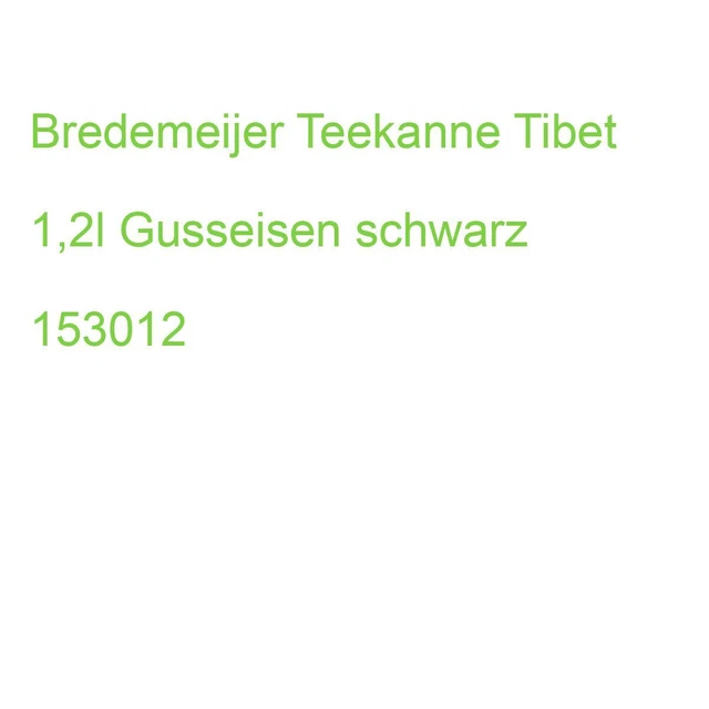 Bredemeijer Teekanne Tibet 1,2l Gusseisen schwarz 153012 (8720052005847)