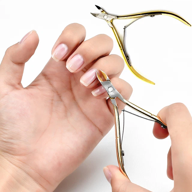Removedor de cutículas de uñas cutícula precisa resistente a la corrosión piel muerta doble resorte
