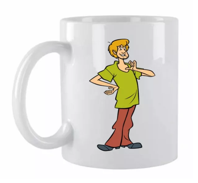 Personalisierte Memory Lane Scooby Doo Shaggy weiß Keramik Kaffeebecher Geschenkverpackung 