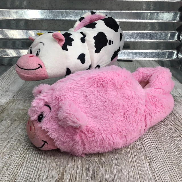 FlipaZoo Slippers Pig a Cow Comfort Shoe Youth Size 5/6