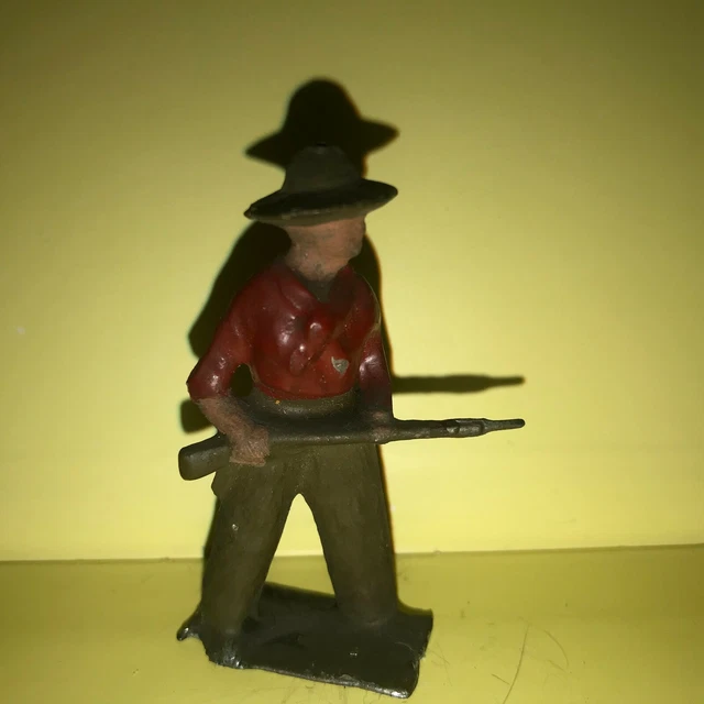 Figurine Ancienne De Soldat Militaire En Métal - Échelle 1/32 Environ - Numéro 10 B - Occasion