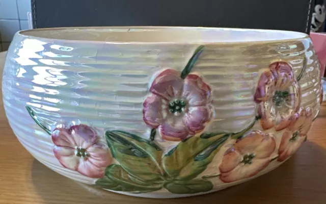 Vintage Newcastle Upon Tyne Maling Pottery Fruit Bowl " Apple Blossom "