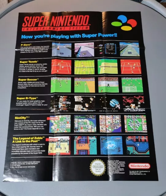 SUPER NINTENDO (SNES) Now You're Playing With Super Power!! Promo