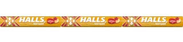 3 caramelle Halls al sapore di pesca, 1,6 once. (45 g.)