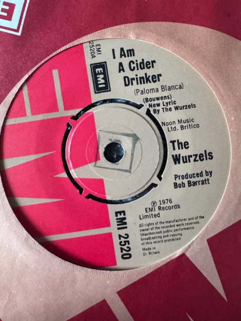 The Wurzels - I am a Cider drinking - 7" vinyl single -gen/vg+