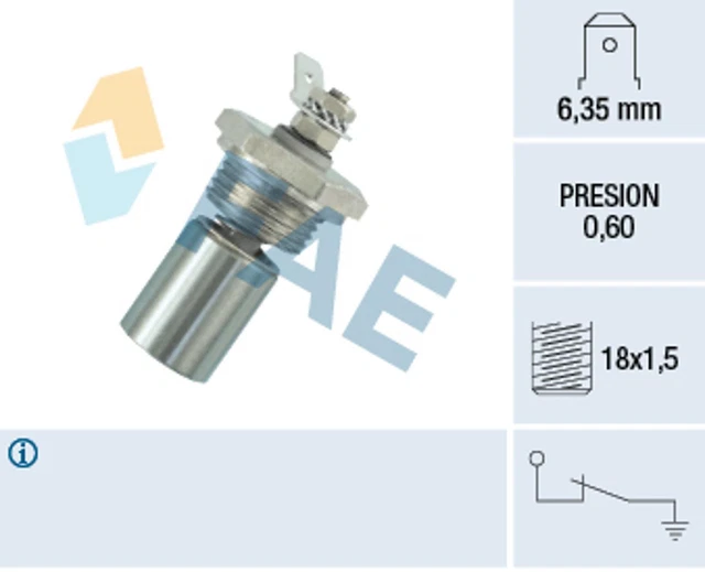Interruttore pressione olio FAE 12340 per 551A 551D PEUGEOT 505 504 M18x1,5 Break Pick up