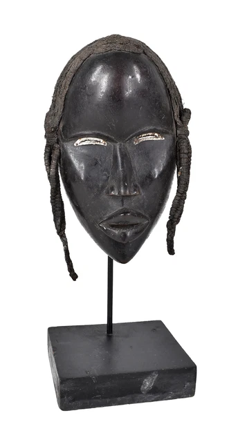 Dan Mask Deangle Braided hair Custom Stand Liberia African art