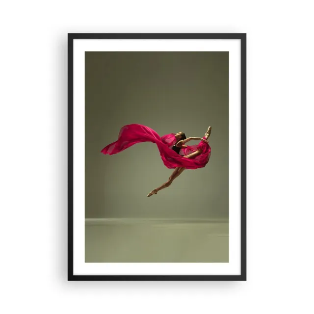 Cuadro Poster de Pared 50x70cm P�ster Marco Bailarina Ballet Artista Wall Art